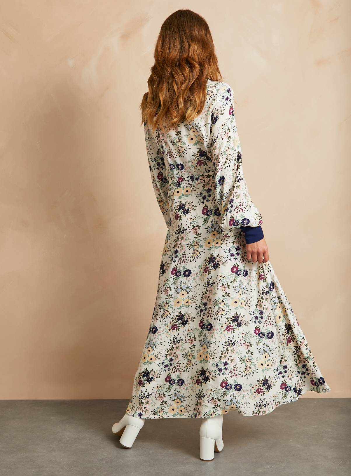 EVERBELLE Moroccan Floral Long Shirt Dress 8 - Image 4